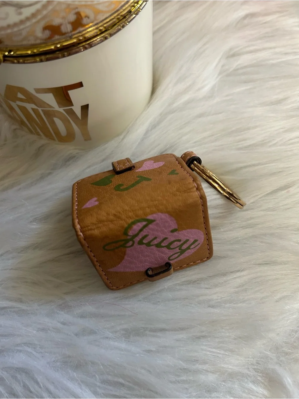 Rare Y2K Vintage Juicy Couture Heart Photo Frame Mini Keychain COUTURE KISSES!!